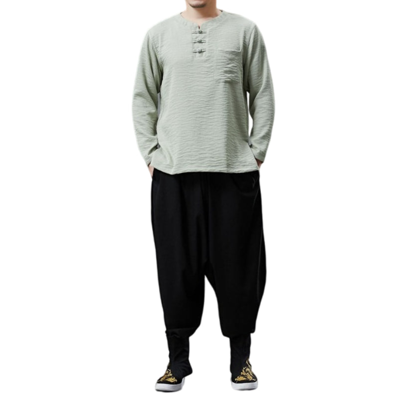 Autumn Men's Retro Loose T-Shirt M007