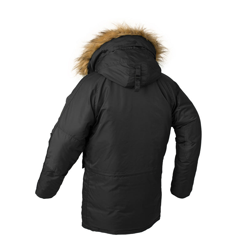 Men's Pilot Air Force Cotton Padded Jacket Winter Hooded Thickened Couple Jacket