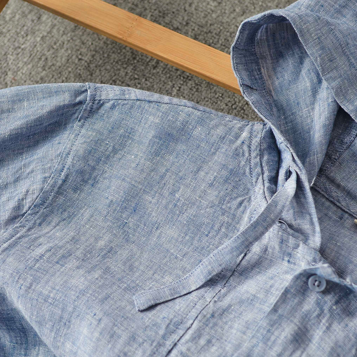 Men's 100% linen Long Sleeve Pullover Hoodie Shirts Top
