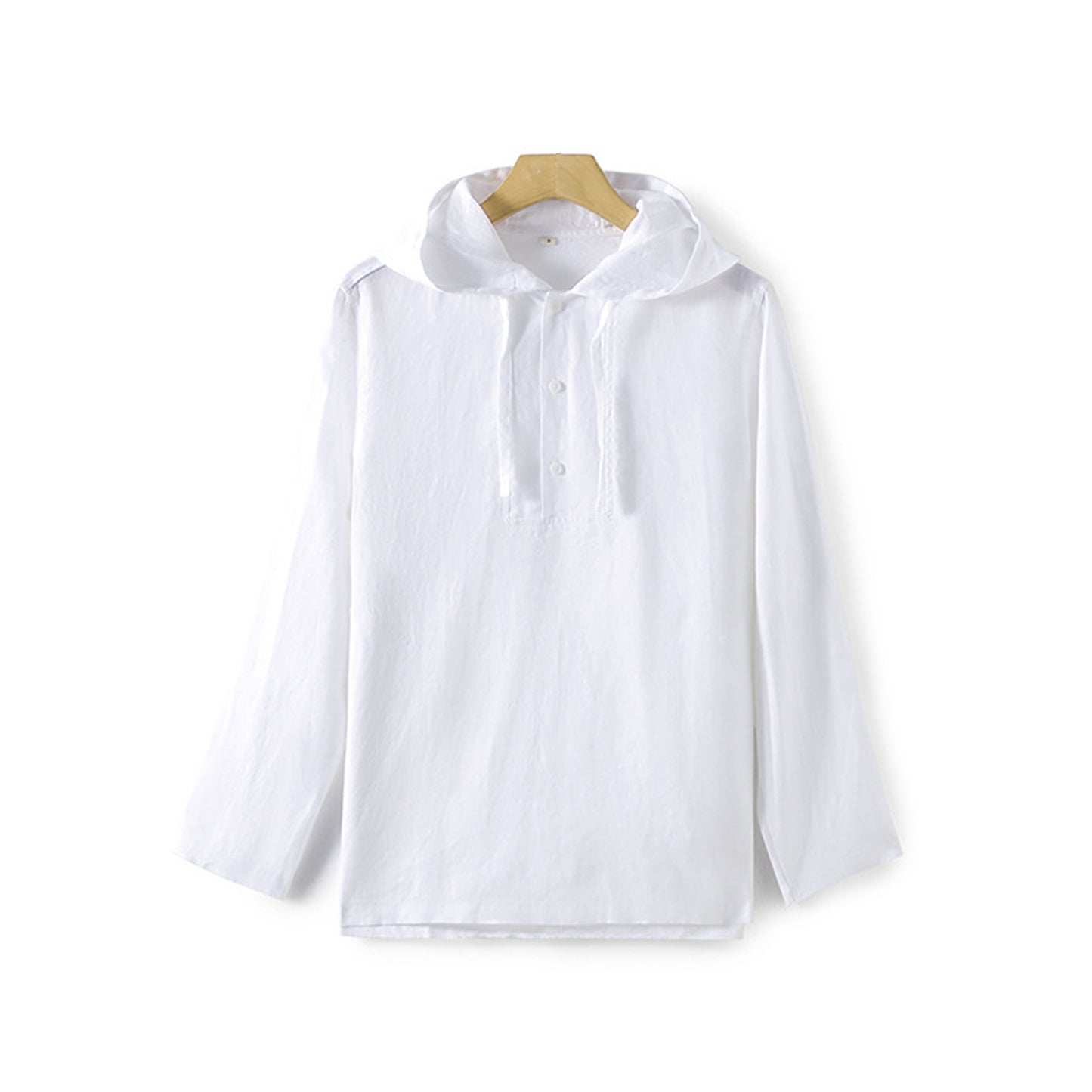 Men's 100% linen Long Sleeve Pullover Hoodie Shirts Top E012