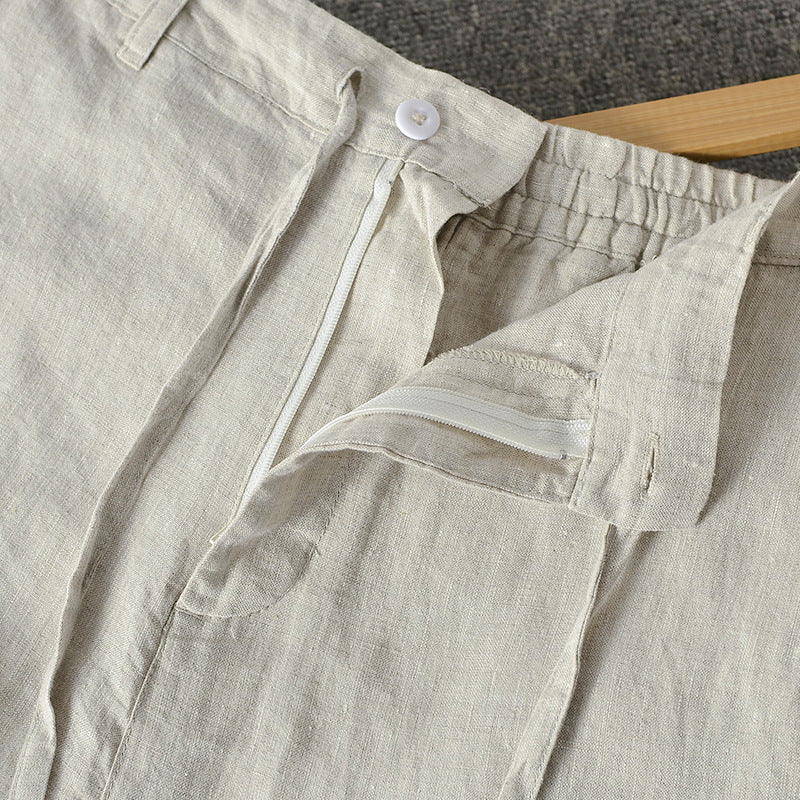 Men's 100% Linen Fit Summer Pants B037