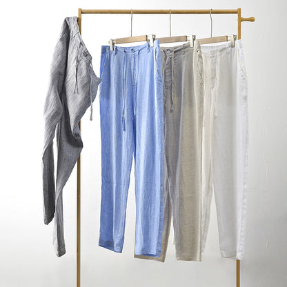 Men's 100% Linen Fit Summer Pants B037