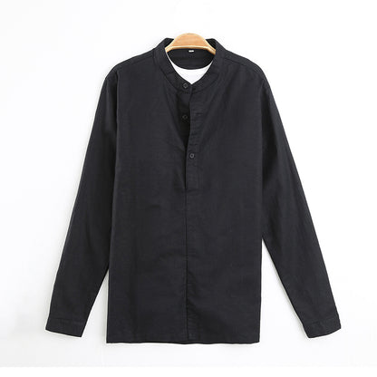 Men's 100% Linen Long Sleeve Shirt C025