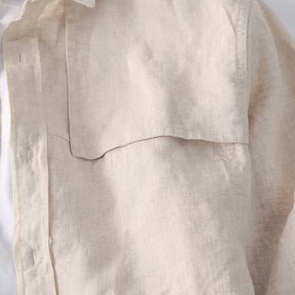 Men's Simple Casual Linen Shirt C036