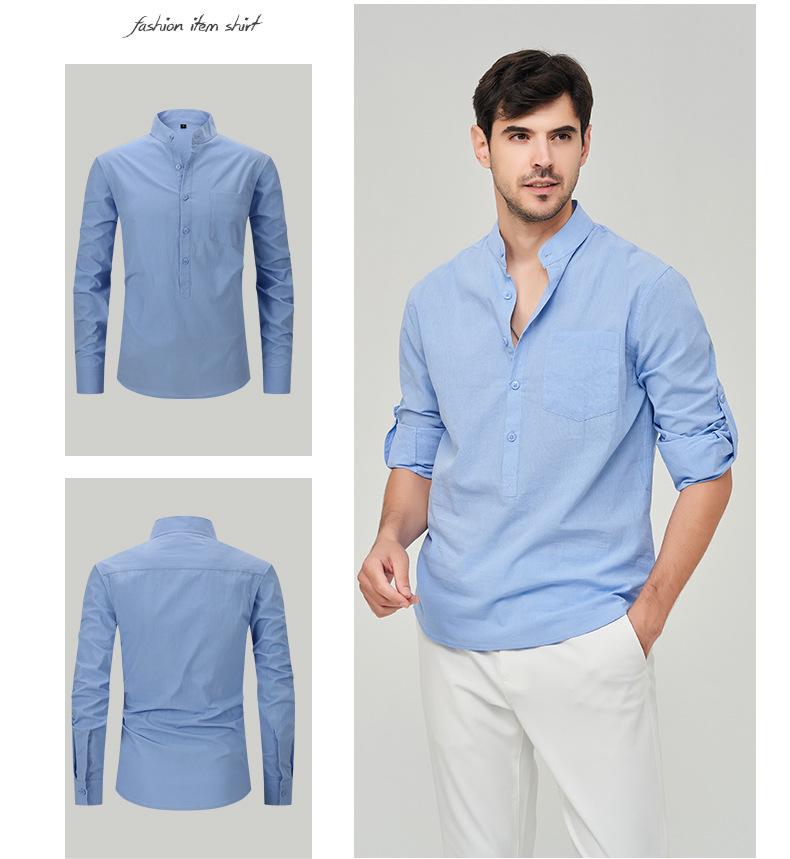 Men's Business Casual Pure Cotton Long-Sleeved Shirt M7