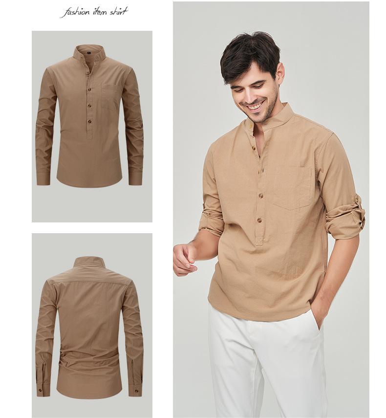 Men's Business Casual Pure Cotton Long-Sleeved Shirt M7