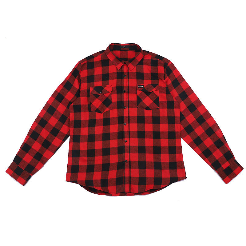 Retro Plaid Flannel Shirt T506