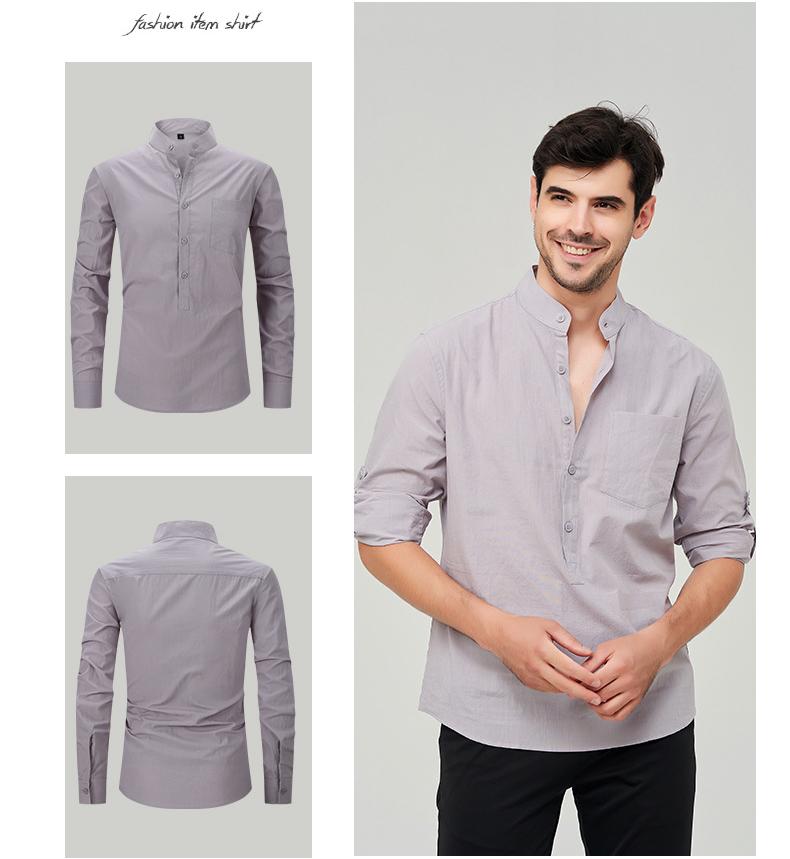 Men's Business Casual Pure Cotton Long-Sleeved Shirt M7