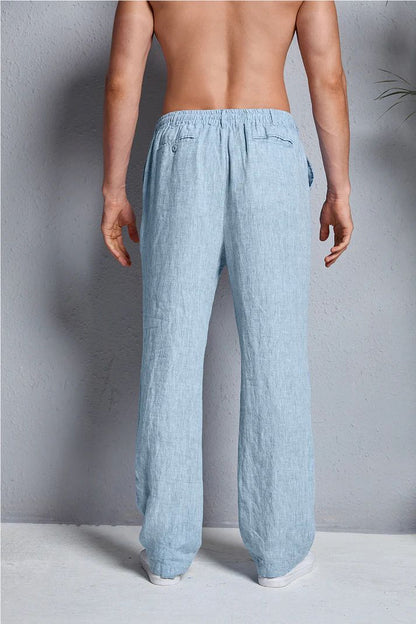 Men's Casual 100% Linen Pants 060