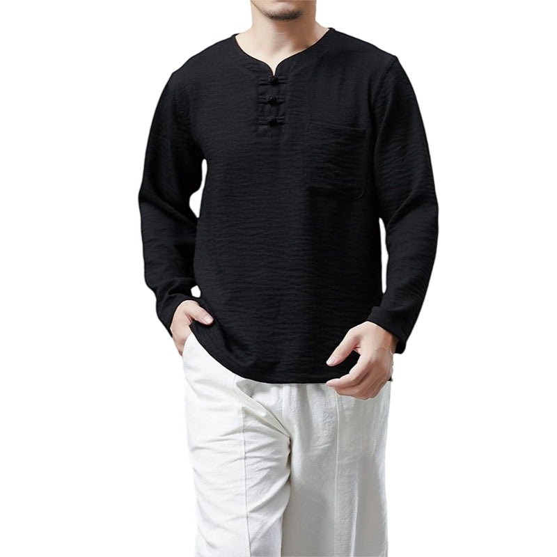 Autumn Men's Retro Loose T-Shirt M007