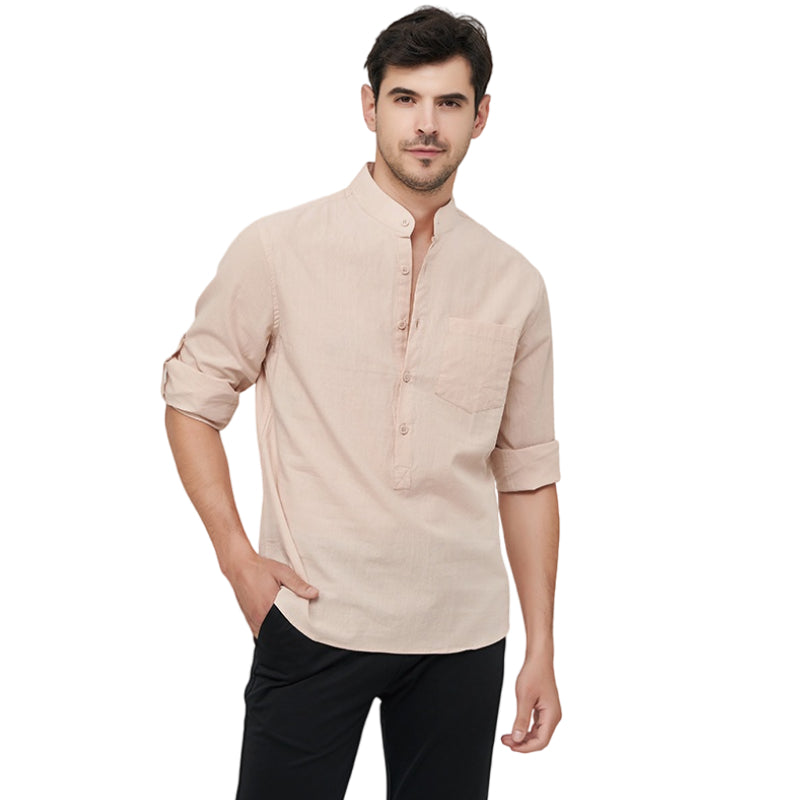 Men's Business Casual Pure Cotton Long-Sleeved Shirt M7