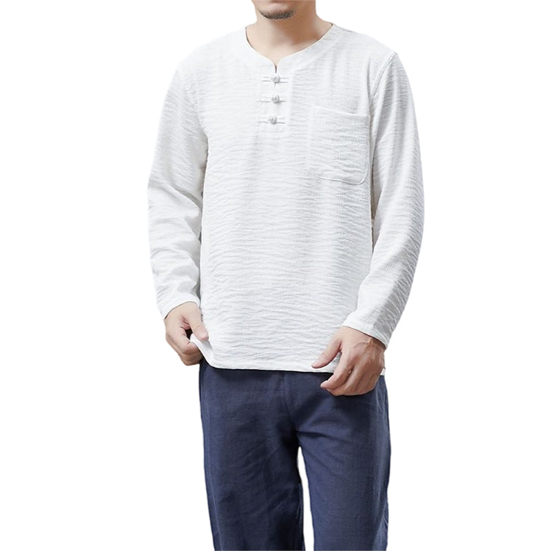 Autumn Men's Retro Loose T-Shirt M007