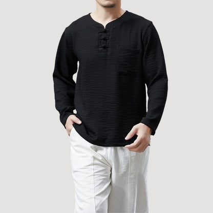 Autumn Men's Retro Loose T-Shirt M007