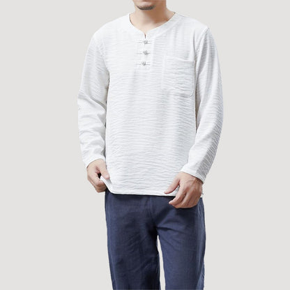 Autumn Men's Retro Loose T-Shirt M007