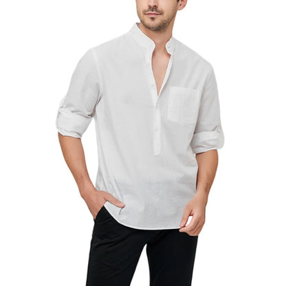 Men's Business Casual Pure Cotton Long-Sleeved Shirt M7