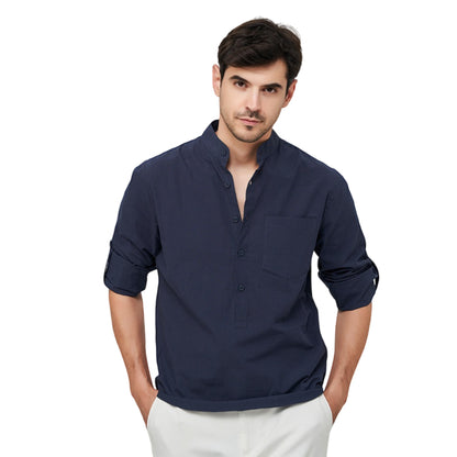 Men's Business Casual Pure Cotton Long-Sleeved Shirt M7