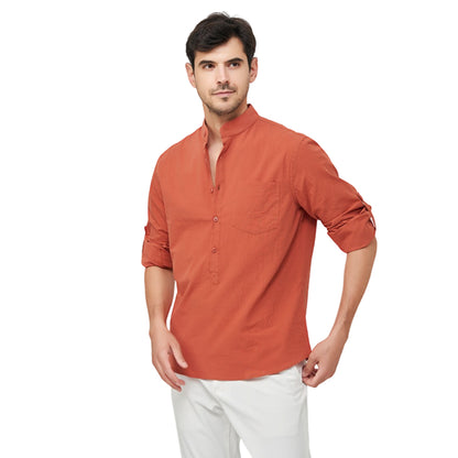 Men's Business Casual Pure Cotton Long-Sleeved Shirt M7