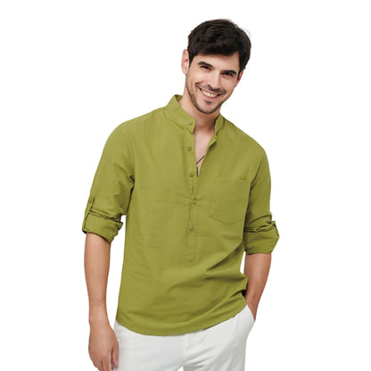 Men's Business Casual Pure Cotton Long-Sleeved Shirt M7