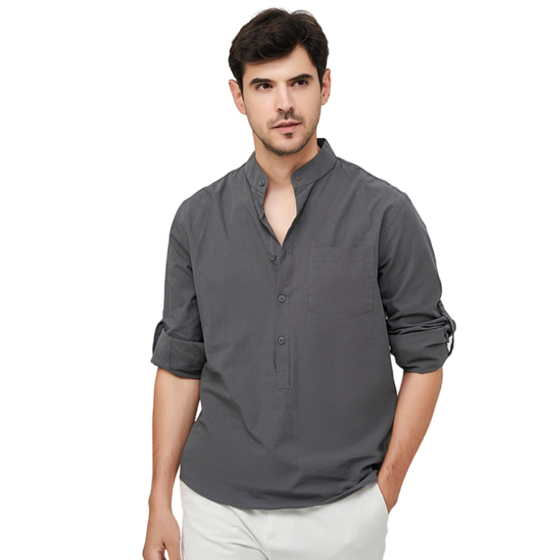 Men's Business Casual Pure Cotton Long-Sleeved Shirt M7