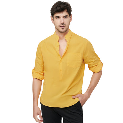 Men's Business Casual Pure Cotton Long-Sleeved Shirt M7