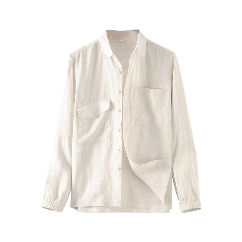 Men's Loose And Breathable Linen Shirt D005