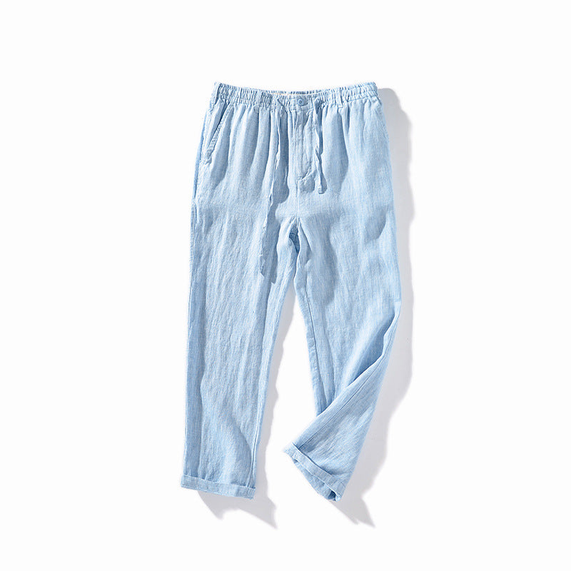 Men's Casual 100% Linen Pants 060