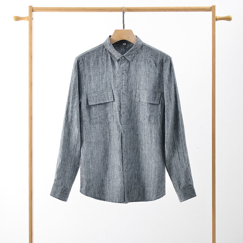 Men’s Loose Casual Linen Shirt F013