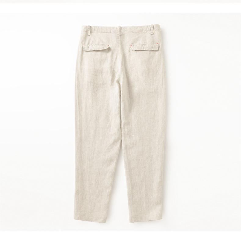 Men's 100% Linen Casual Trousers C007