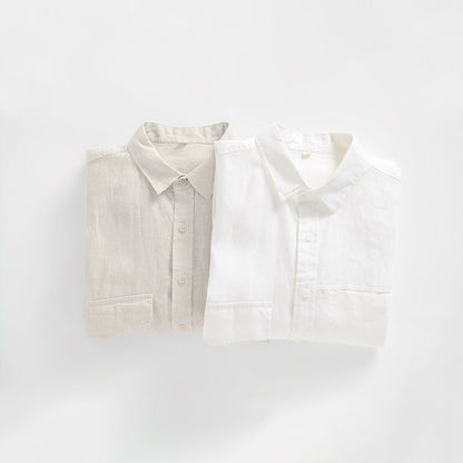 Men's Loose And Breathable Linen Shirt D005