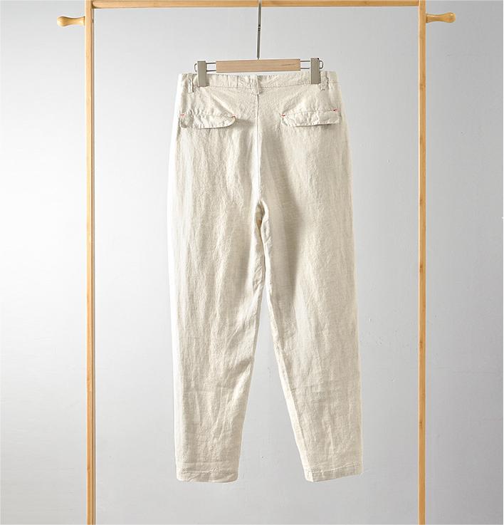 Men's 100% Linen Casual Trousers C007