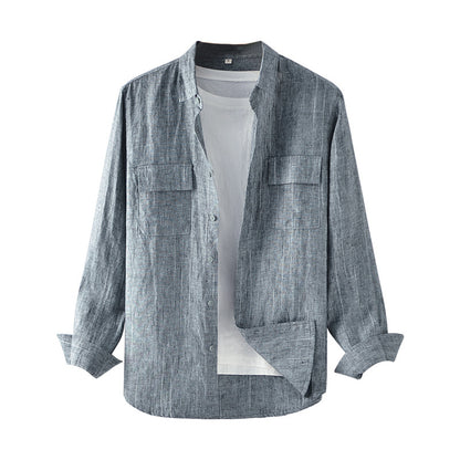 Men’s Loose Casual Linen Shirt F013