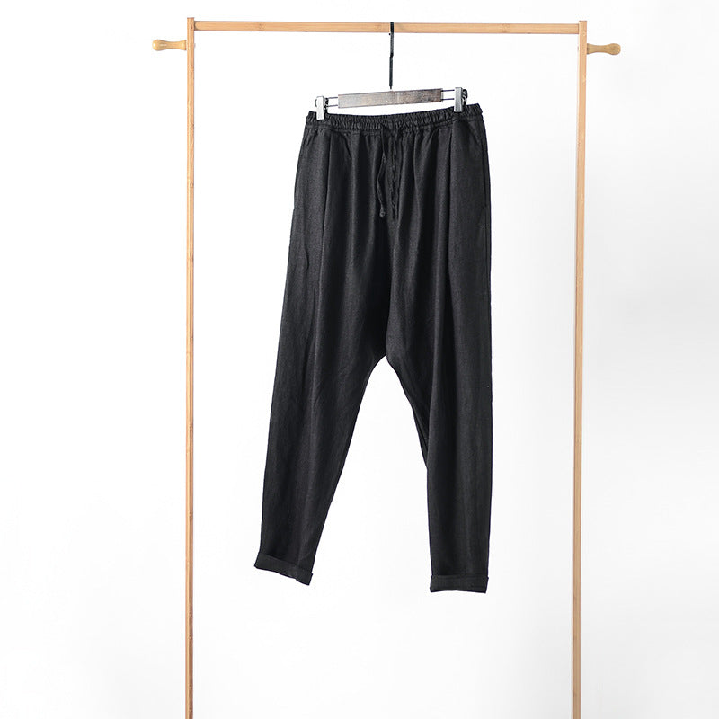 Men's Linen Pants Loose Harem Pants Hip Hop Pants 068