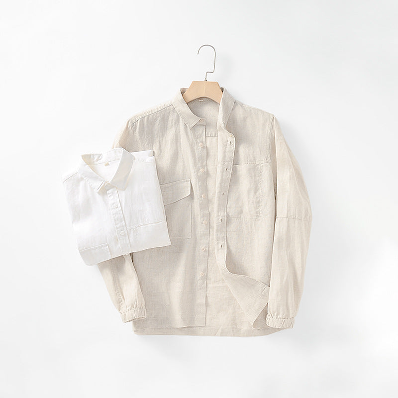 Men's Loose And Breathable Linen Shirt D005