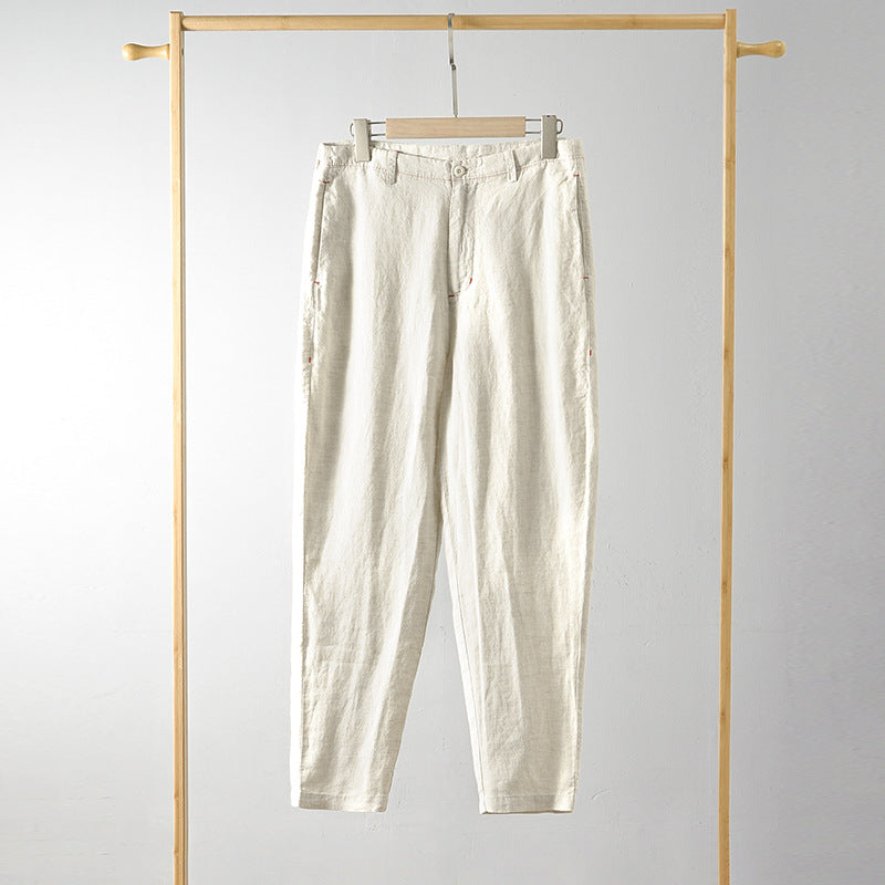 Men's 100% Linen Casual Trousers C007