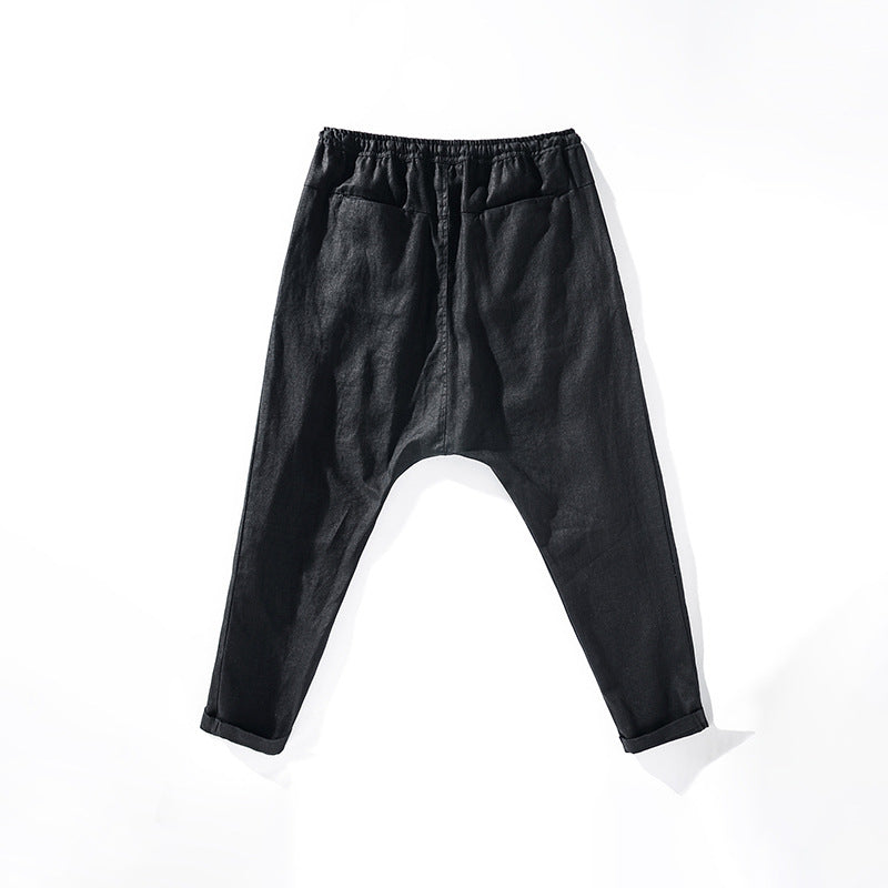 Men's Linen Pants Loose Harem Pants Hip Hop Pants 068