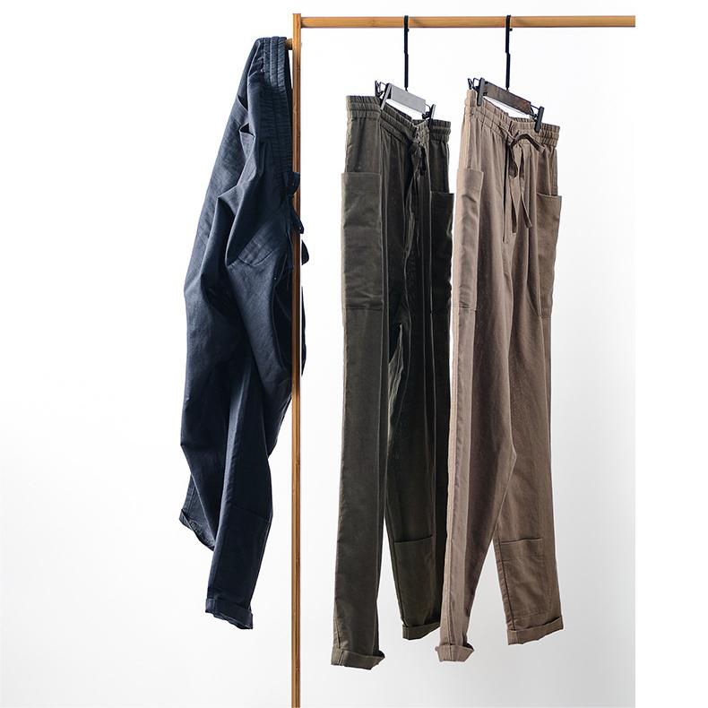 Men's Linen Pants Loose Breathable Casual Large Straight Pants D050