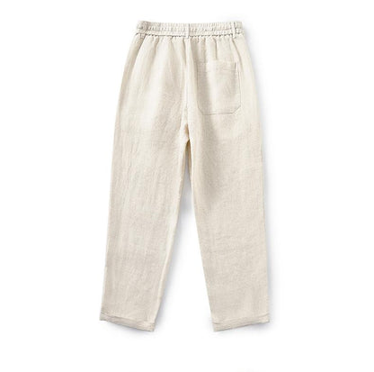 Men's 100% Linen Drawstring Pants E002