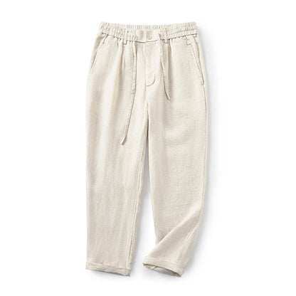 MEN'S 100% LINEN CASUAL DRAWSTRING PANT E002