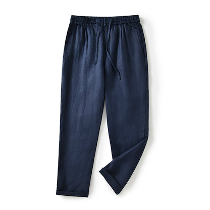 MEN'S 100% LINEN CASUAL DRAWSTRING PANT E002