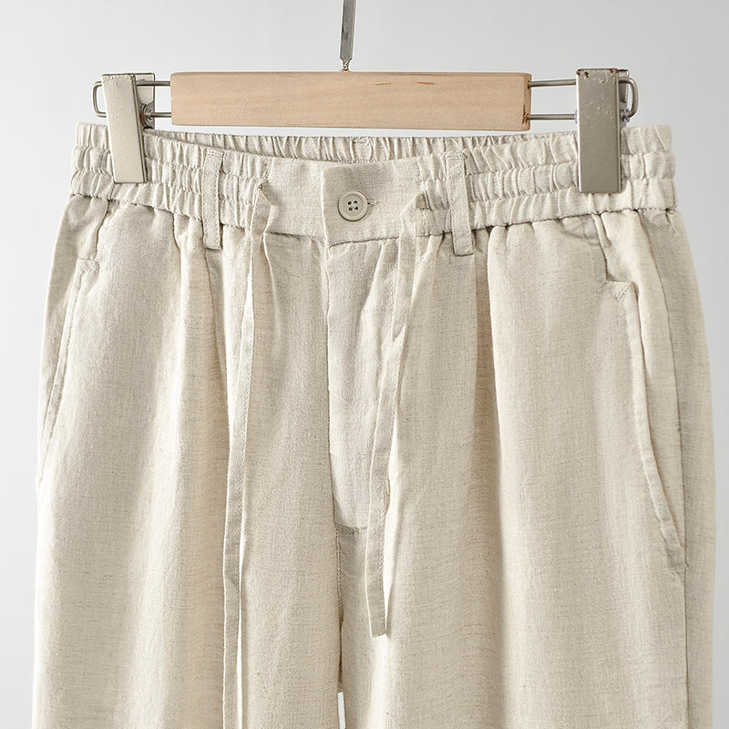 MEN'S 100% LINEN CASUAL DRAWSTRING PANT E002