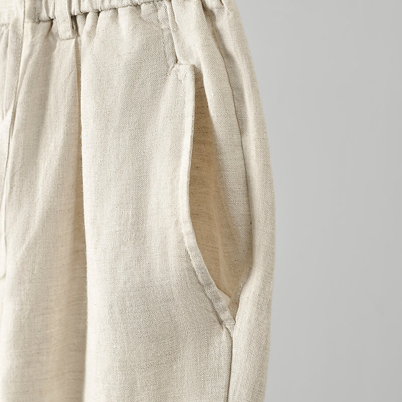 MEN'S 100% LINEN CASUAL DRAWSTRING PANT E002