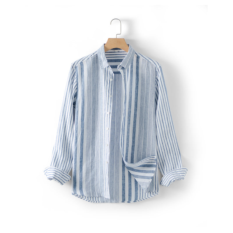 Men's 100% Linen Long Sleeve Shirts C052