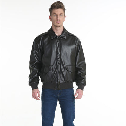 Men's Aviator Leather Winter Jacket