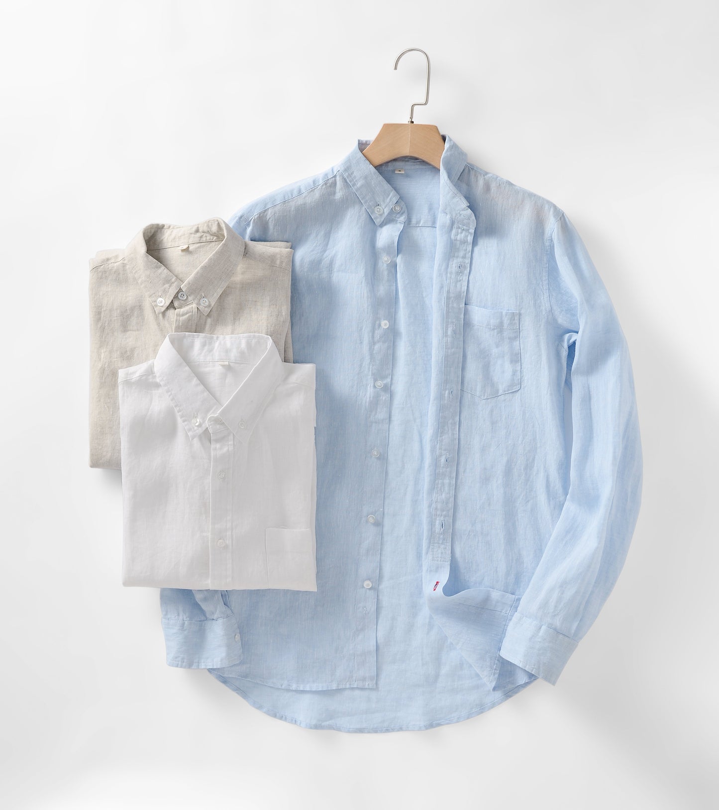 Men's 100% Linen Button Down Pocket Shirt A015