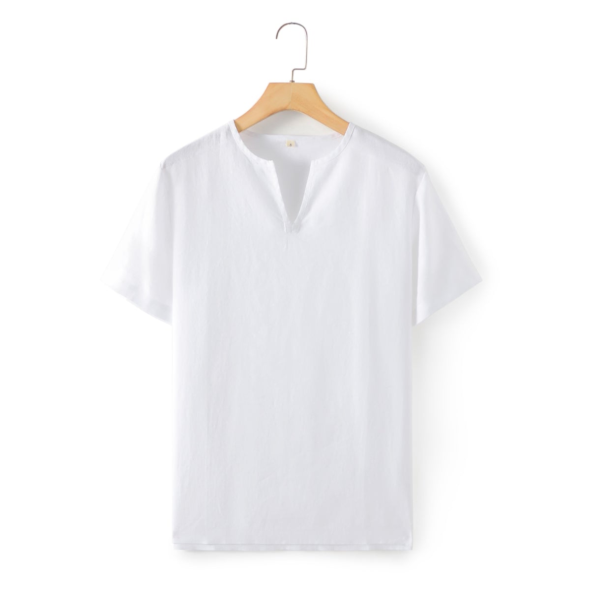 Men's 100% Linen Short Sleeve casual T-shirt E001