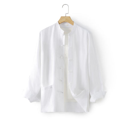 Men's 100% Linen long Sleeve casual shirt E009