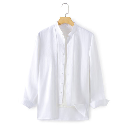 Men's 100% Linen long Sleeve shirt E010