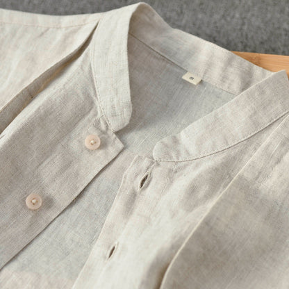 Men's 100% Linen long Sleeve shirt E010