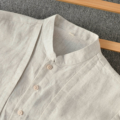 Men's 100% Linen long Sleeve shirt E010