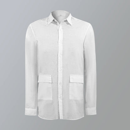 Men's Linen Shirt Long Sleeve Button UP C039